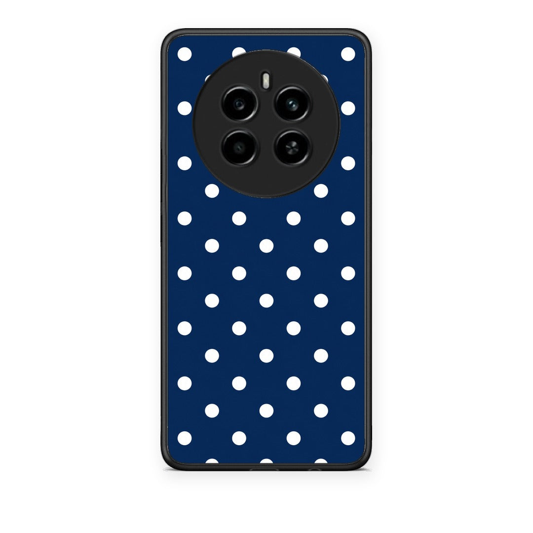 Θήκη Realme 12 4G / 12+ / 13 4G White Small Polka Dots on Navy από τη Smartfits με σχέδιο στο πίσω μέρος και μαύρο περίβλημα | Realme 12 4G / 12+ / 13 4G White Small Polka Dots on Navy case with colorful back and black bezels