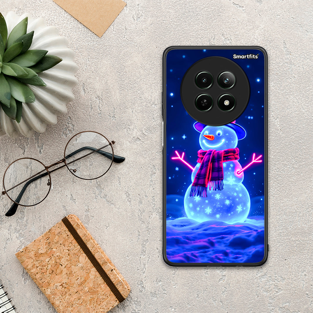 Christmas Neon Snowman - Realme 12 5G θήκη