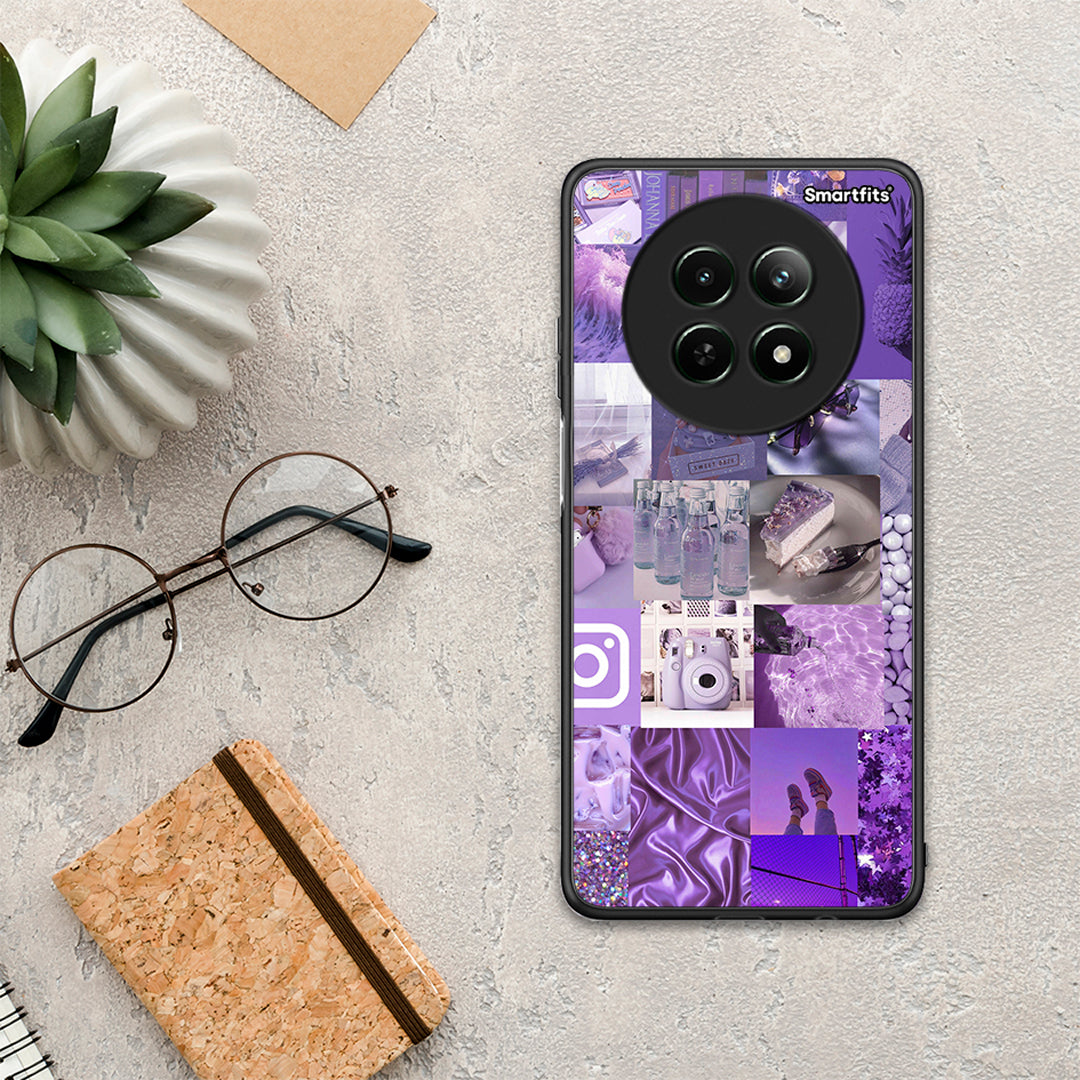 Purple Aesthetic Collage - Realme 12 5G θήκη