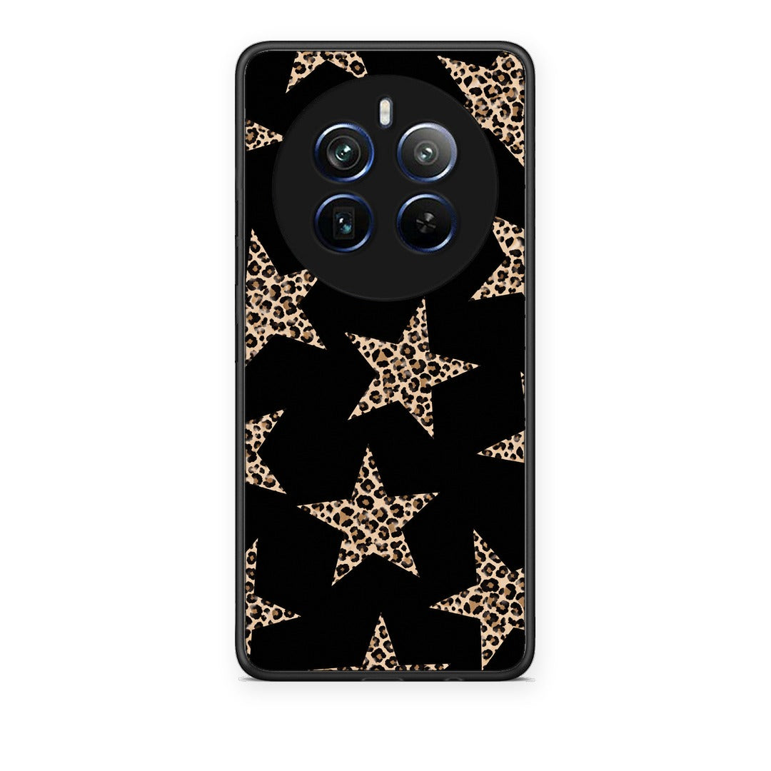 Θήκη Realme 12 Pro 5G / 12 Pro+ Leopard Stars on Black από τη Smartfits με σχέδιο στο πίσω μέρος και μαύρο περίβλημα | Realme 12 Pro 5G / 12 Pro+ Leopard Stars on Black case with colorful back and black bezels