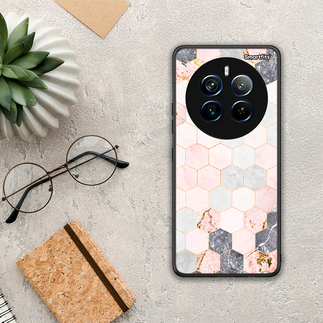 Marble Hexagon Pink - Realme 12 Pro 5G / 12 Pro+ θήκη