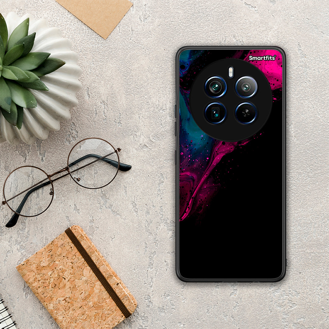 Watercolor Pink Black - Realme 12 Pro 5G / 12 Pro+ θήκη