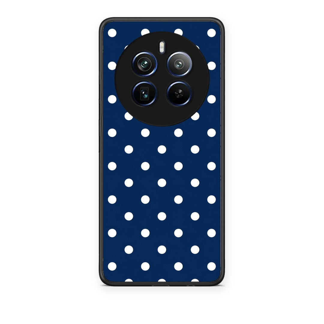Θήκη Realme 12 Pro 5G / 12 Pro+ White Small Polka Dots on Navy από τη Smartfits με σχέδιο στο πίσω μέρος και μαύρο περίβλημα | Realme 12 Pro 5G / 12 Pro+ White Small Polka Dots on Navy case with colorful back and black bezels