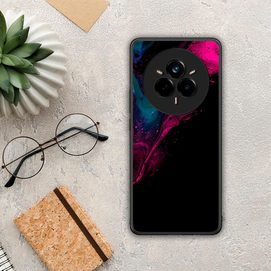 Watercolor Pink Black - Realme 14 Pro θήκη