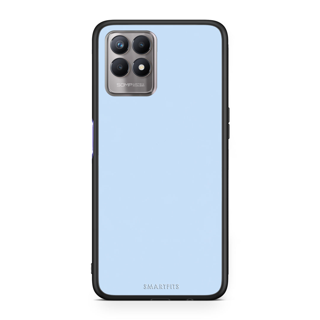 Θήκη Realme 8i Powder Blue από τη Smartfits με σχέδιο στο πίσω μέρος και μαύρο περίβλημα | Realme 8i Powder Blue case with colorful back and black bezels