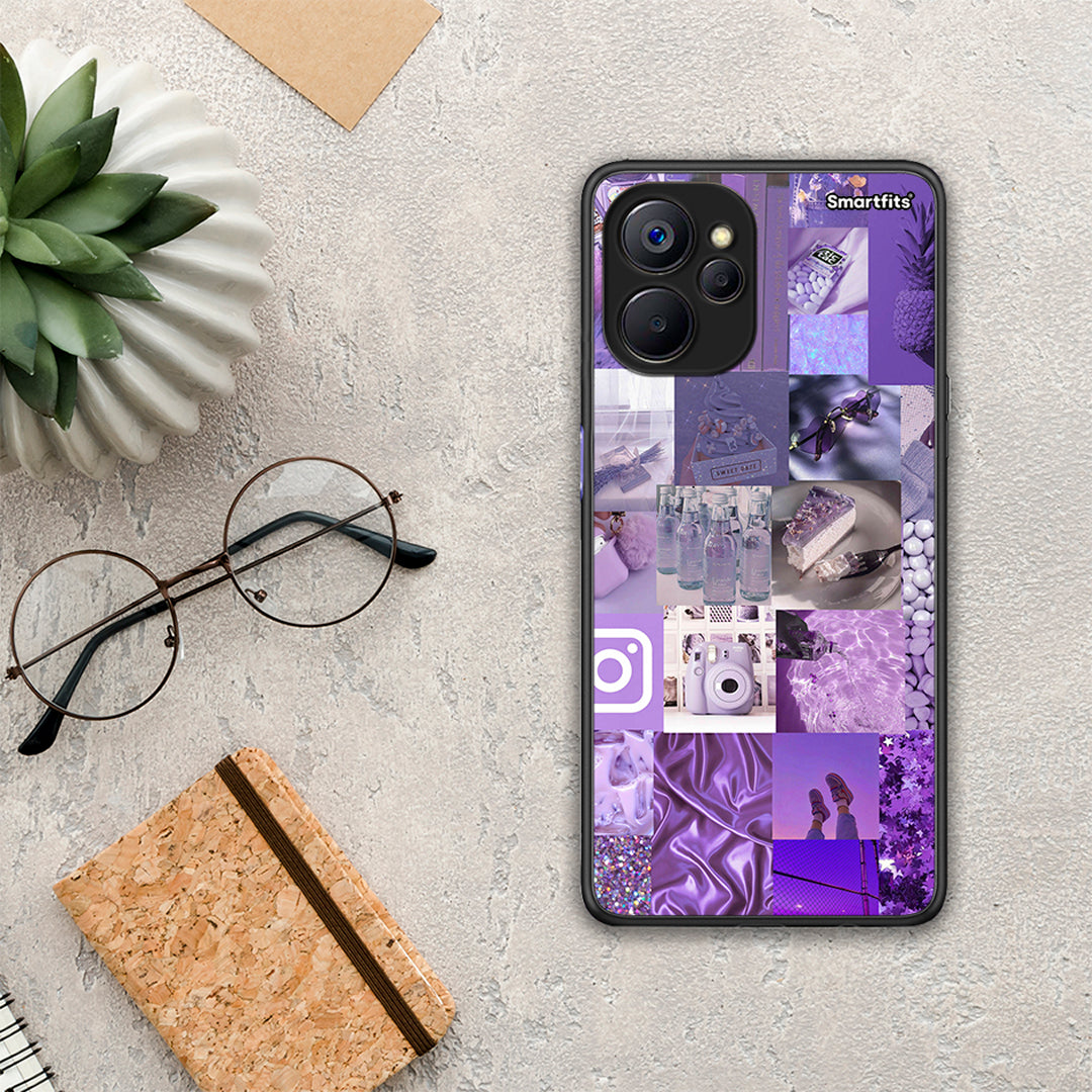 Purple Aesthetic Collage - Realme 9i 5G θήκη