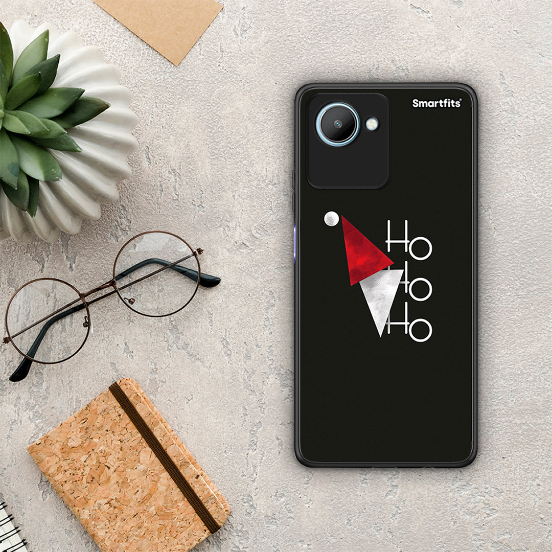 Θήκη Realme C30 Minimal Christmas από τη Smartfits με σχέδιο στο πίσω μέρος και μαύρο περίβλημα | Realme C30 Minimal Christmas Case with Colorful Back and Black Bezels