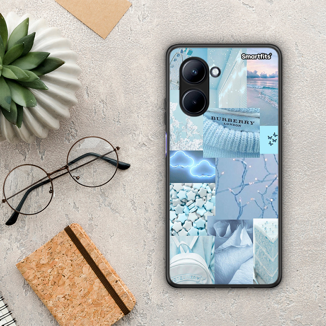Θήκη Realme C33 Ciel Aesthetic Collage από τη Smartfits με σχέδιο στο πίσω μέρος και μαύρο περίβλημα | Realme C33 Ciel Aesthetic Collage Case with Colorful Back and Black Bezels