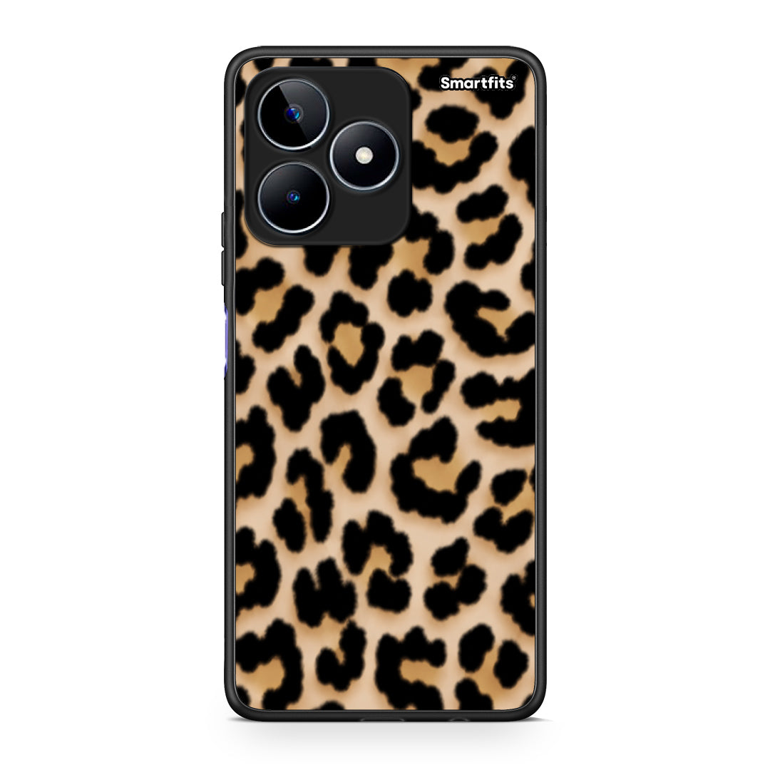 Θήκη Realme C53 Leopard Print Tan Small από τη Smartfits με σχέδιο στο πίσω μέρος και μαύρο περίβλημα | Realme C53 Leopard Print Tan Small case with colorful back and black bezels
