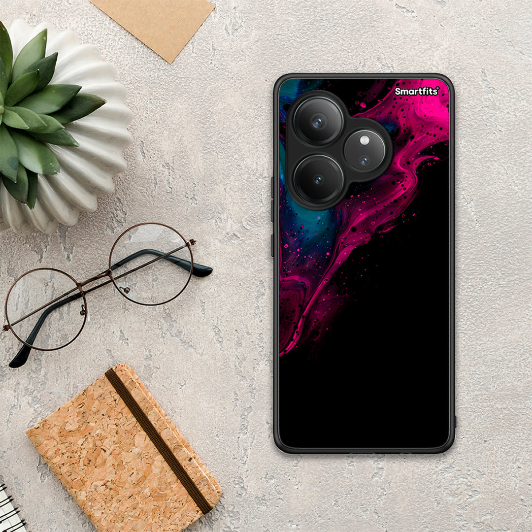 Watercolor Pink Black - Realme GT 6 5G θήκη