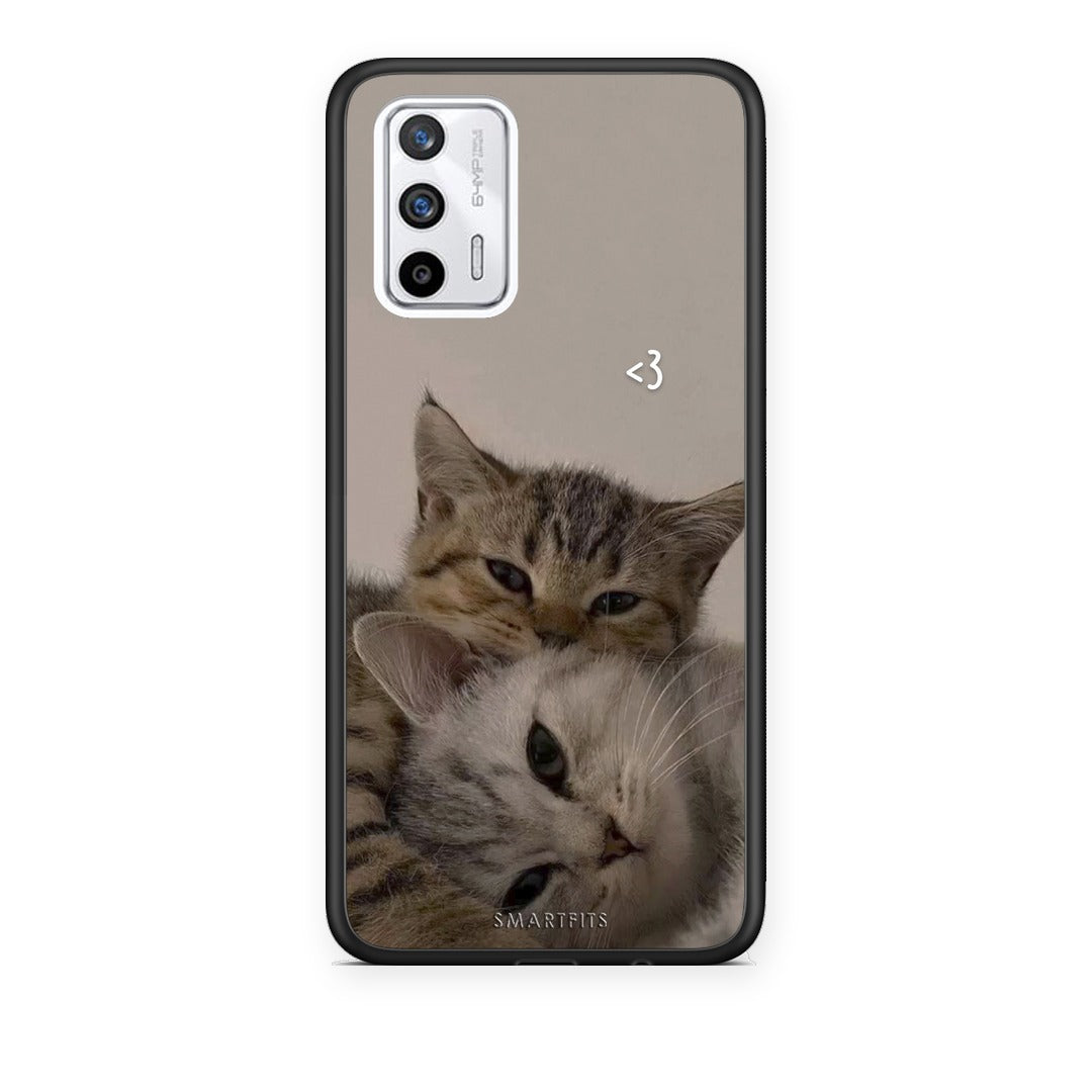 Θήκη Realme GT Cats In Love από τη Smartfits με σχέδιο στο πίσω μέρος και μαύρο περίβλημα | Realme GT Cats In Love case with colorful back and black bezels