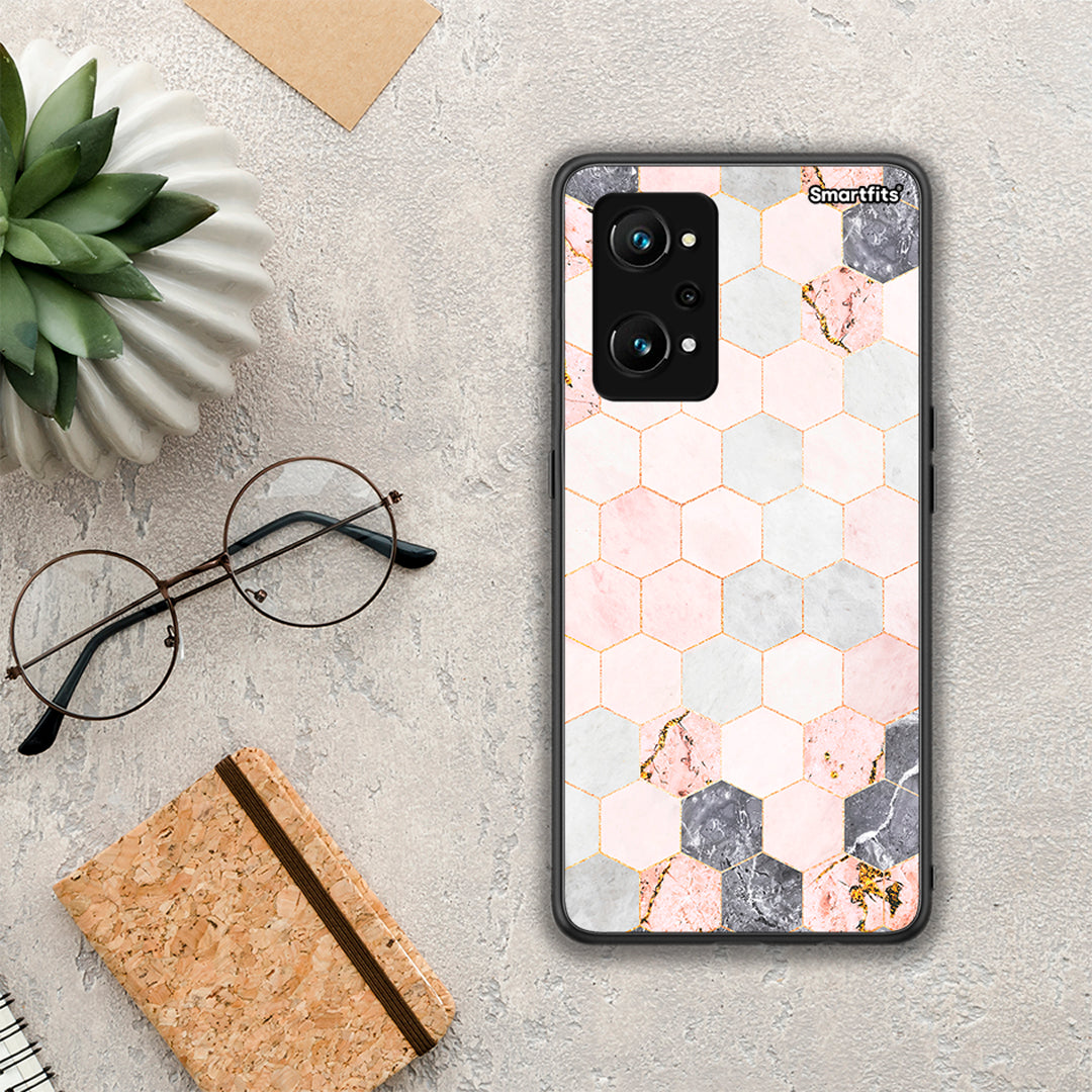 Marble Hexagon Pink - Realme GT Neo 3T θήκη