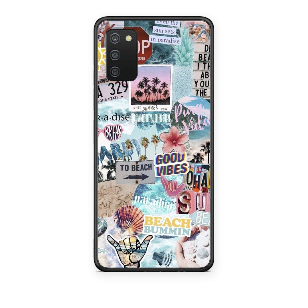 Θήκη Samsung Galaxy A02s / M02s / F02s Summer Vibes από τη Smartfits με σχέδιο στο πίσω μέρος και μαύρο περίβλημα | Samsung Galaxy A02s / M02s / F02s Summer Vibes case with colorful back and black bezels