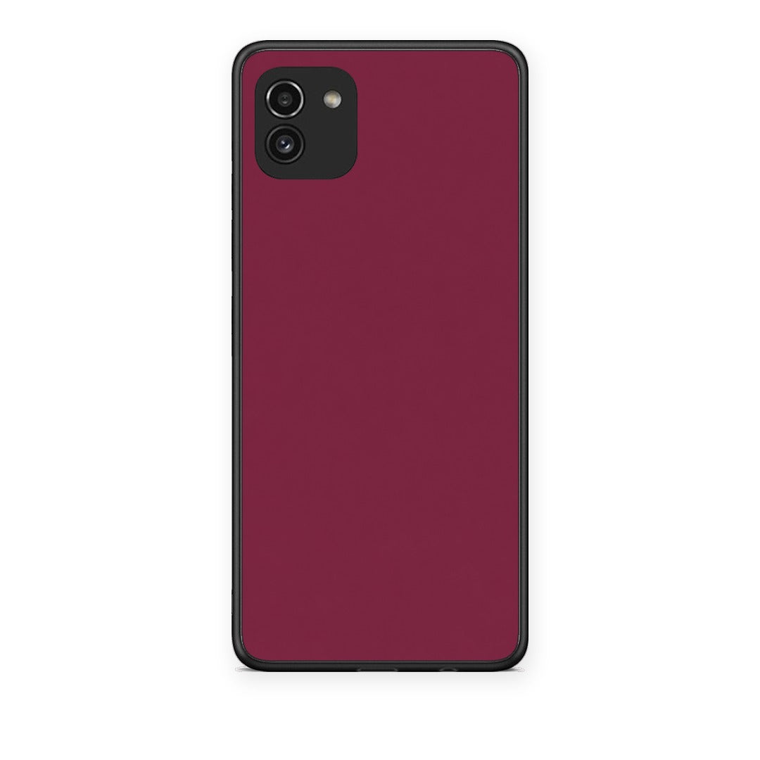 Θήκη Samsung Galaxy A03 Burgundy από τη Smartfits με σχέδιο στο πίσω μέρος και μαύρο περίβλημα | Samsung Galaxy A03 Burgundy case with colorful back and black bezels