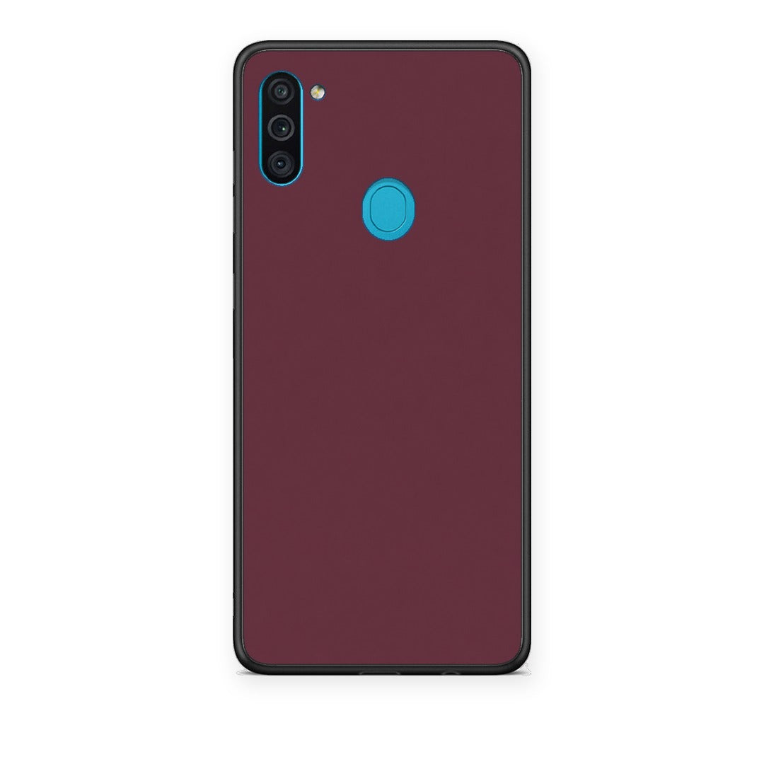 Θήκη Samsung Galaxy A11 / M11 Muted Burgundy από τη Smartfits με σχέδιο στο πίσω μέρος και μαύρο περίβλημα | Samsung Galaxy A11 / M11 Muted Burgundy case with colorful back and black bezels