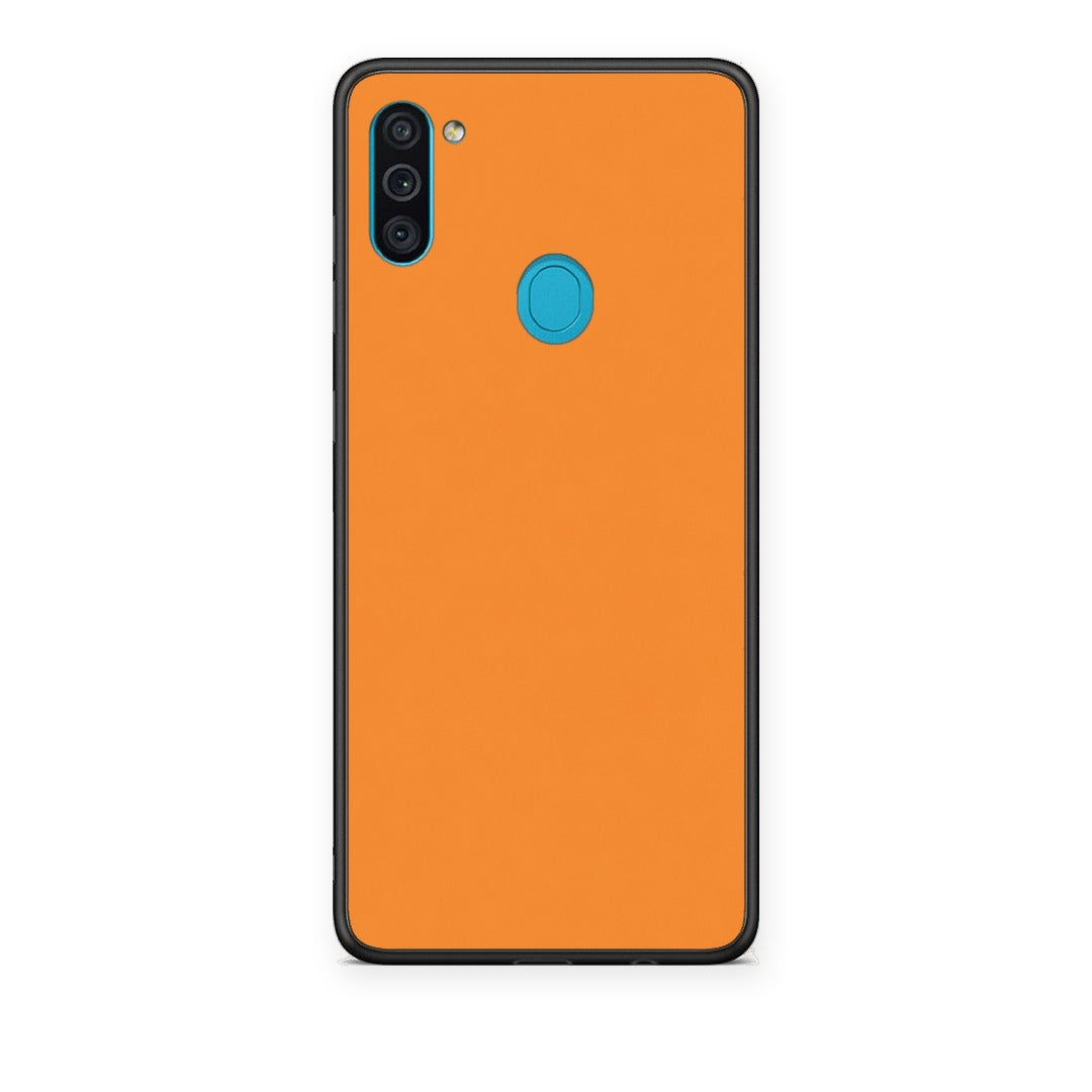Θήκη Samsung Galaxy A11 / M11 Tangerine Orange από τη Smartfits με σχέδιο στο πίσω μέρος και μαύρο περίβλημα | Samsung Galaxy A11 / M11 Tangerine Orange case with colorful back and black bezels