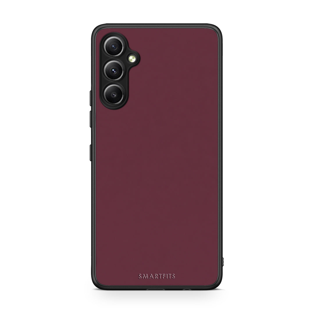 Θήκη Samsung Galaxy A34 Muted Burgundy από τη Smartfits με σχέδιο στο πίσω μέρος και μαύρο περίβλημα | Samsung Galaxy A34 Muted Burgundy case with colorful back and black bezels