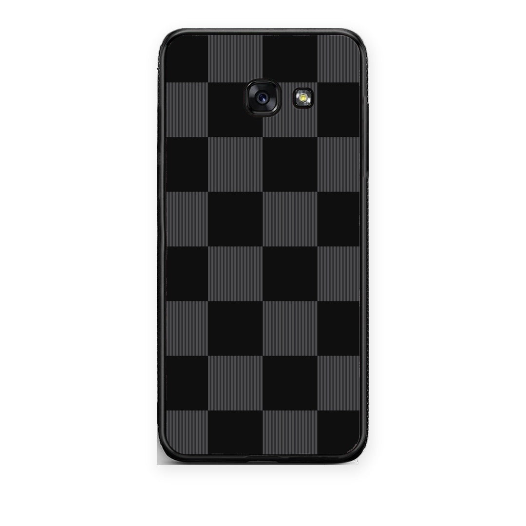 Θήκη Samsung Galaxy A5 2017 Black and Charcoal Striped Checks από τη Smartfits με σχέδιο στο πίσω μέρος και μαύρο περίβλημα | Samsung Galaxy A5 2017 Black and Charcoal Striped Checks case with colorful back and black bezels