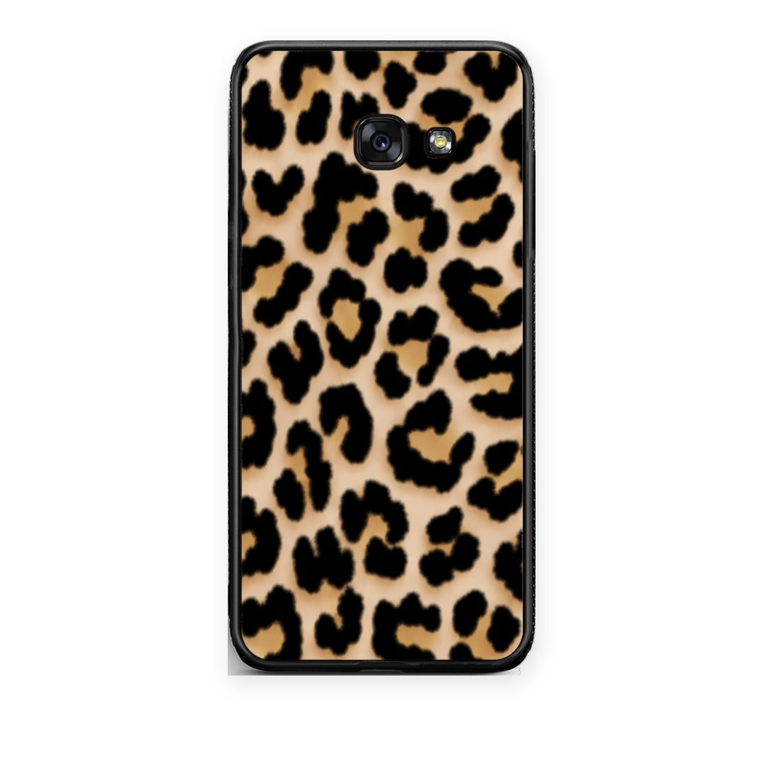 Θήκη Samsung Galaxy A5 2017 Leopard Print Tan Small από τη Smartfits με σχέδιο στο πίσω μέρος και μαύρο περίβλημα | Samsung Galaxy A5 2017 Leopard Print Tan Small case with colorful back and black bezels