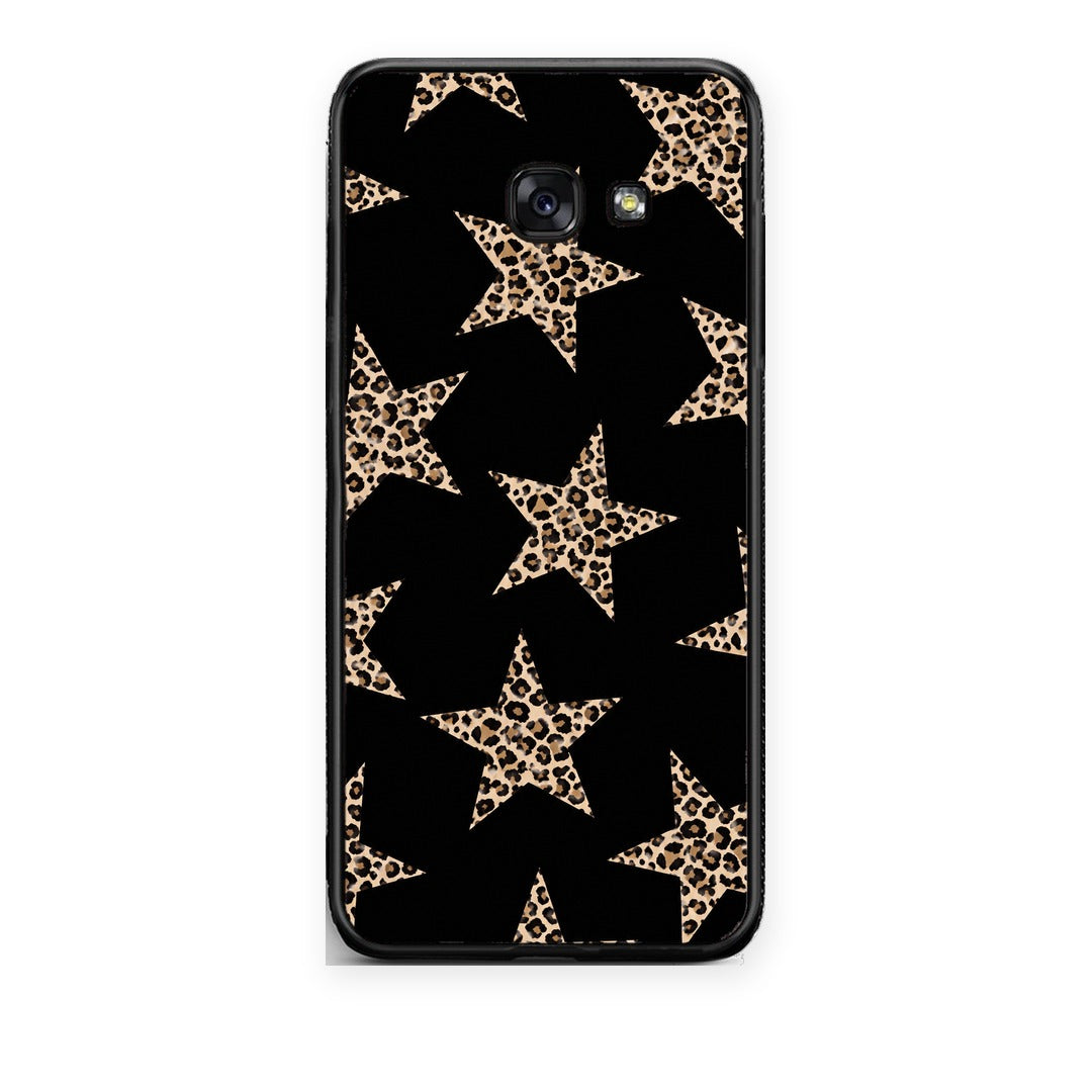 Θήκη Samsung Galaxy A5 2017 Leopard Stars on Black από τη Smartfits με σχέδιο στο πίσω μέρος και μαύρο περίβλημα | Samsung Galaxy A5 2017 Leopard Stars on Black case with colorful back and black bezels