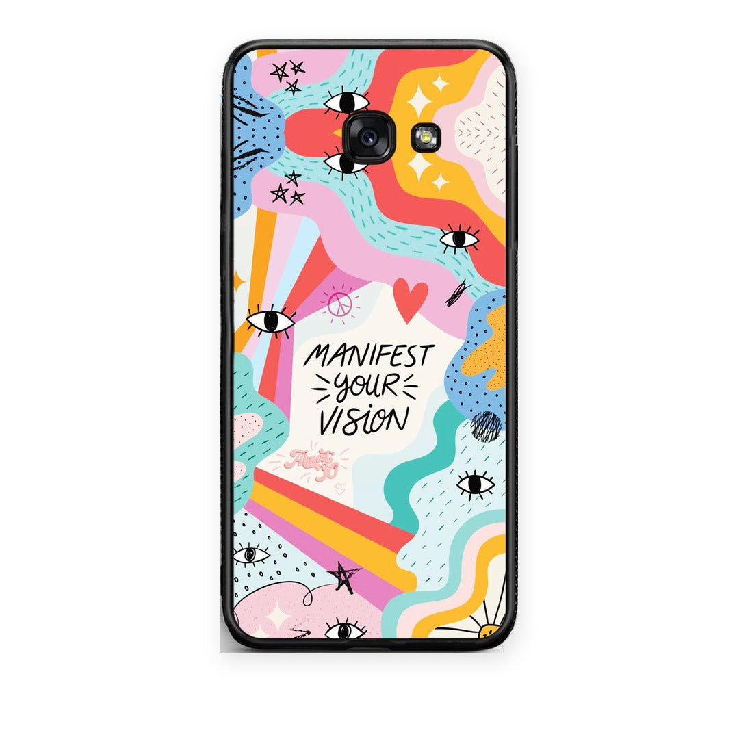 Θήκη Samsung Galaxy A5 2017 Manifest Your Vision από τη Smartfits με σχέδιο στο πίσω μέρος και μαύρο περίβλημα | Samsung Galaxy A5 2017 Manifest Your Vision case with colorful back and black bezels