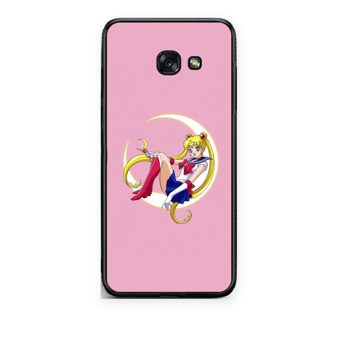 Θήκη Samsung Galaxy A5 2017 Moon Girl από τη Smartfits με σχέδιο στο πίσω μέρος και μαύρο περίβλημα | Samsung Galaxy A5 2017 Moon Girl case with colorful back and black bezels