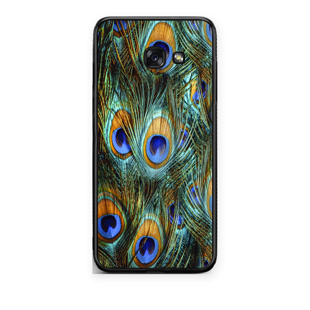 Θήκη Samsung Galaxy A5 2017 Real Peacock Feathers από τη Smartfits με σχέδιο στο πίσω μέρος και μαύρο περίβλημα | Samsung Galaxy A5 2017 Real Peacock Feathers case with colorful back and black bezels