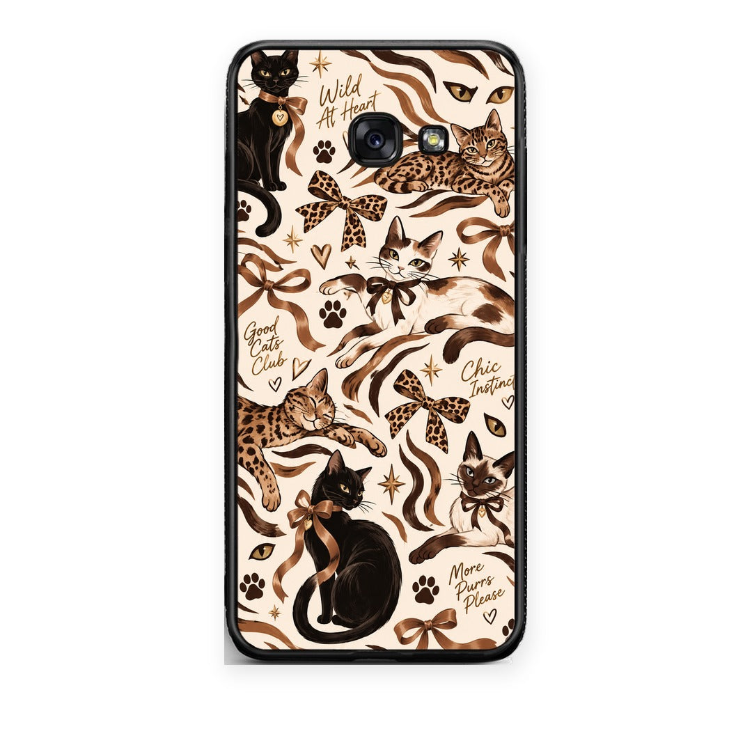 Θήκη Samsung Galaxy A5 2017 Wild Cats and Animal Print Collage από τη Smartfits με σχέδιο στο πίσω μέρος και μαύρο περίβλημα | Samsung Galaxy A5 2017 Wild Cats and Animal Print Collage case with colorful back and black bezels