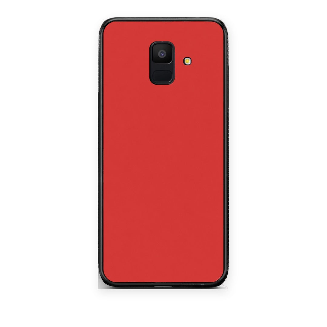 Θήκη Samsung Galaxy A6 2018 Poppy Red από τη Smartfits με σχέδιο στο πίσω μέρος και μαύρο περίβλημα | Samsung Galaxy A6 2018 Poppy Red case with colorful back and black bezels