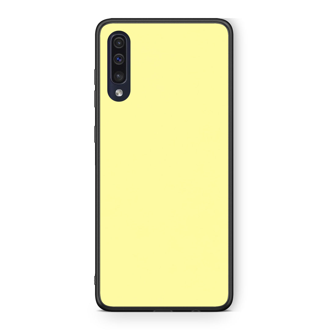 Θήκη Samsung Galaxy A70 Butter Yellow από τη Smartfits με σχέδιο στο πίσω μέρος και μαύρο περίβλημα | Samsung Galaxy A70 Butter Yellow case with colorful back and black bezels