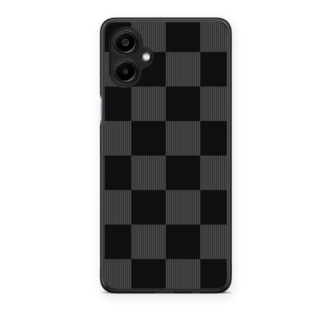 Θήκη Samsung Galaxy A06 Black and Charcoal Striped Checks από τη Smartfits με σχέδιο στο πίσω μέρος και μαύρο περίβλημα | Samsung Galaxy A06 Black and Charcoal Striped Checks case with colorful back and black bezels