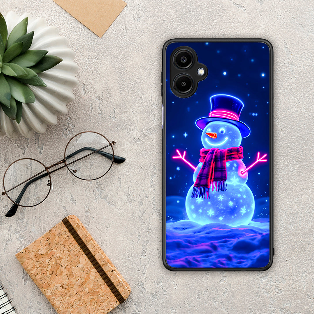 Christmas Neon Snowman - Samsung Galaxy A06 θήκη