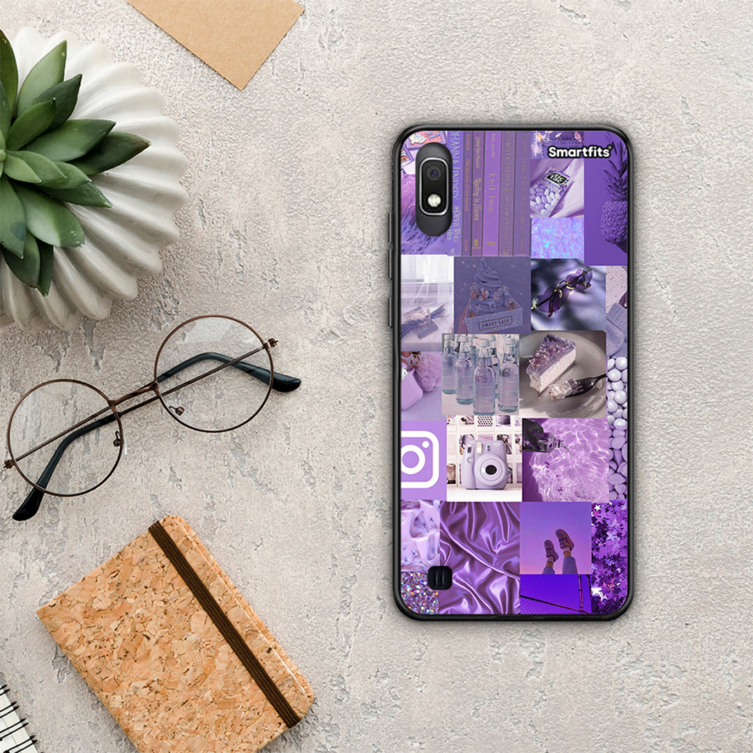 Purple Aesthetic Collage - Samsung Galaxy A10 θήκη