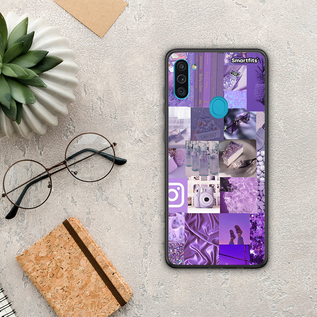 Purple Aesthetic Collage - Samsung Galaxy A11 / M11 θήκη