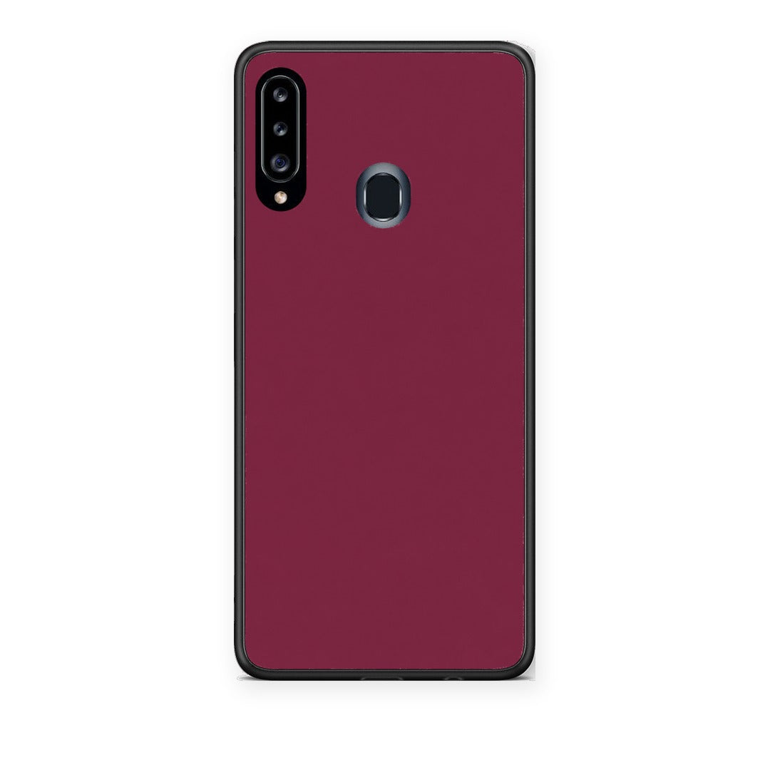 Θήκη Samsung Galaxy A20s Burgundy από τη Smartfits με σχέδιο στο πίσω μέρος και μαύρο περίβλημα | Samsung Galaxy A20s Burgundy case with colorful back and black bezels