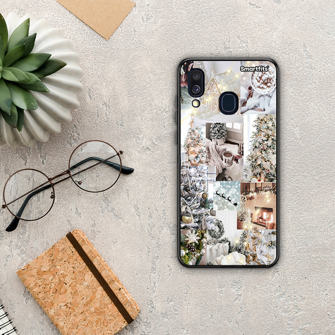 White Christmas - Samsung Galaxy A40 θήκη