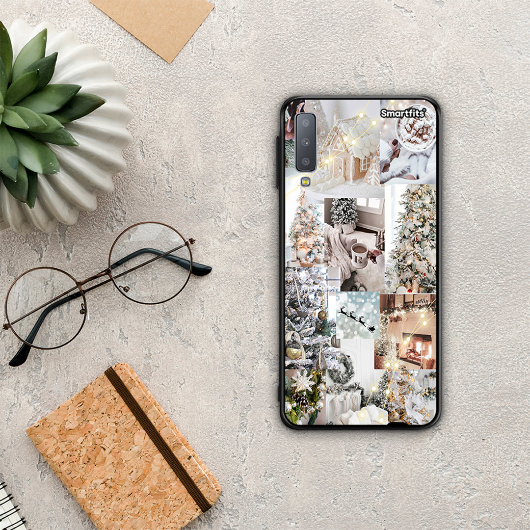 White Christmas - Samsung Galaxy A7 2018 θήκη