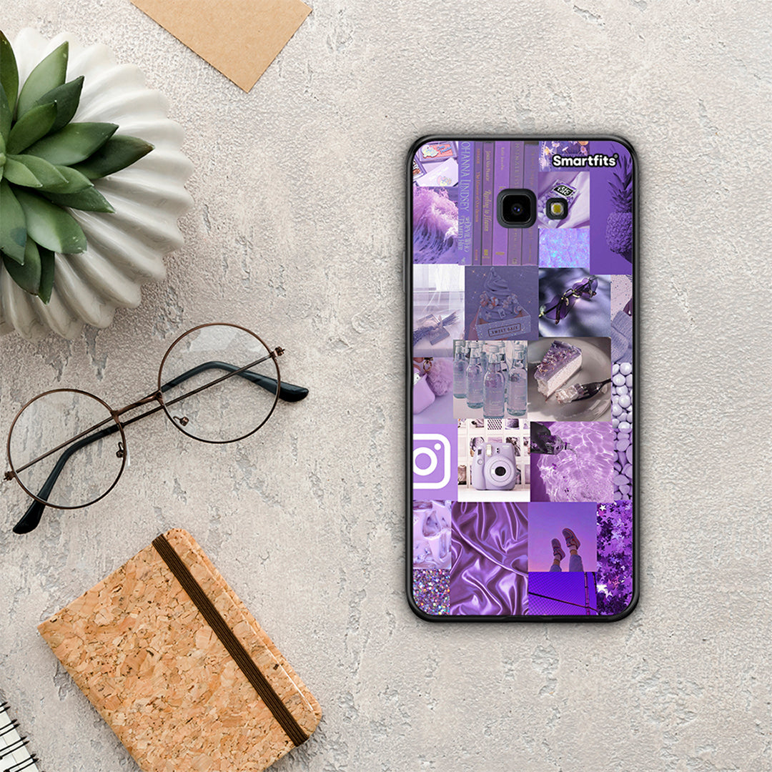 Purple Aesthetic Collage - Samsung Galaxy J4+ θήκη