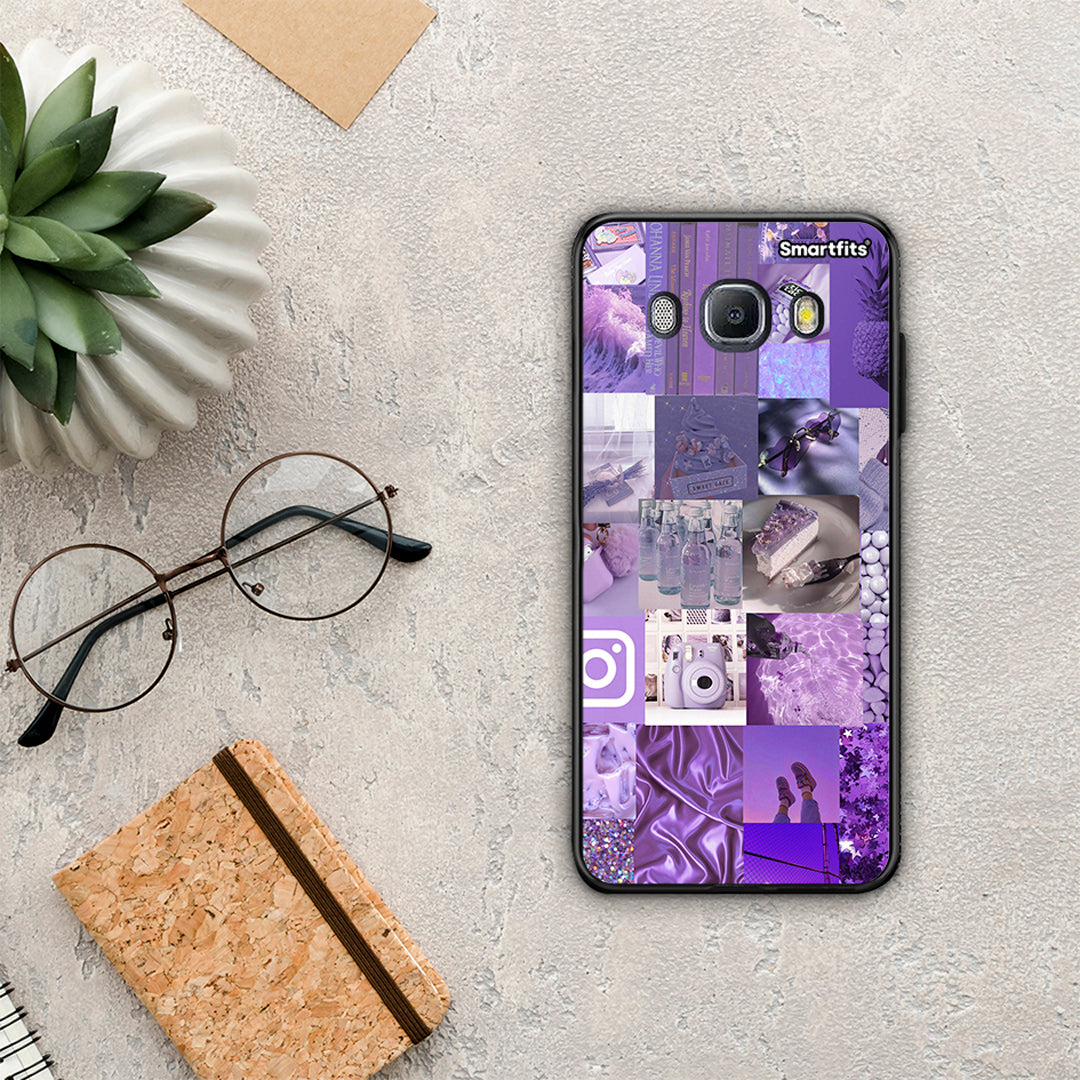 Purple Aesthetic Collage - Samsung Galaxy J7 2016 θήκη