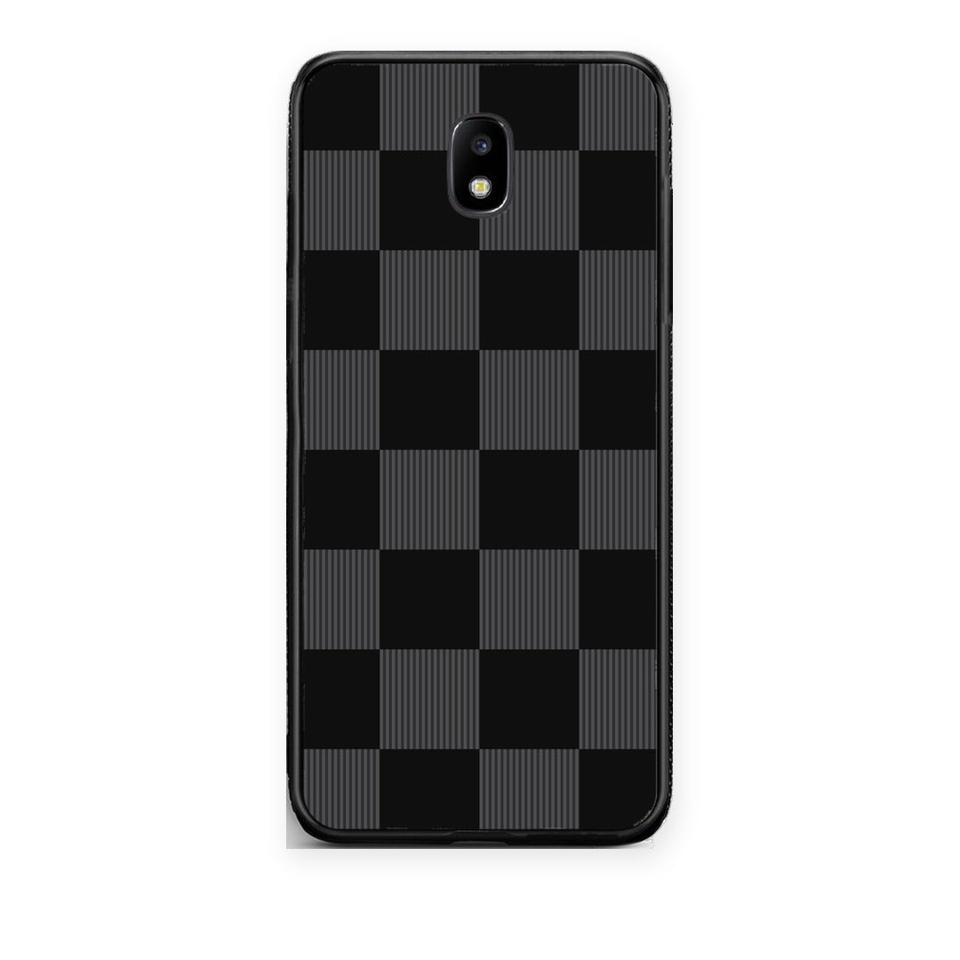 Θήκη Samsung Galaxy J5 2017 Black and Charcoal Striped Checks από τη Smartfits με σχέδιο στο πίσω μέρος και μαύρο περίβλημα | Samsung Galaxy J5 2017 Black and Charcoal Striped Checks case with colorful back and black bezels