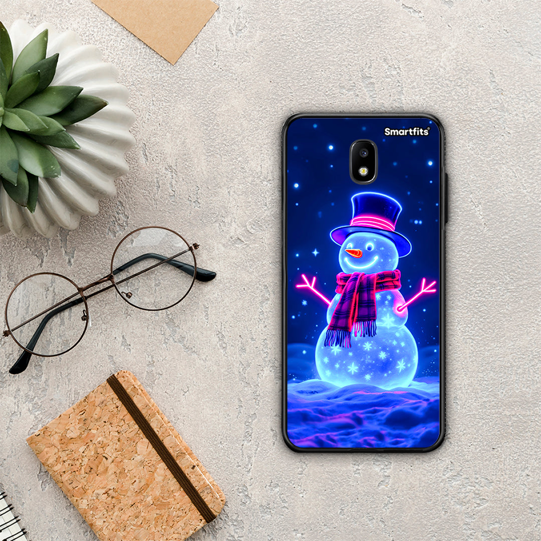 Christmas Neon Snowman - Samsung Galaxy J7 2017 θήκη