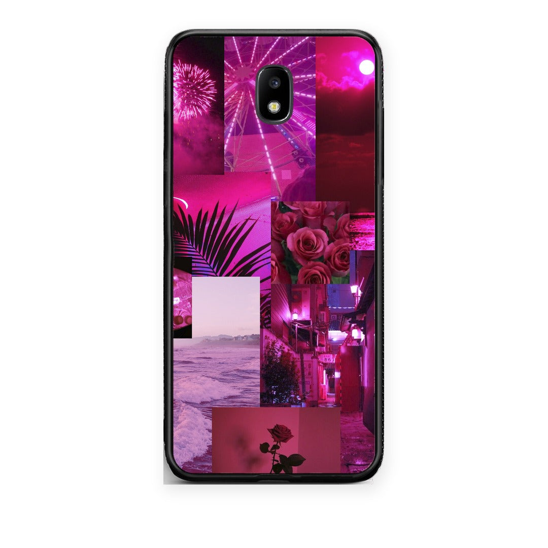 Θήκη Samsung Galaxy J5 2017 Collage Red Roses από τη Smartfits με σχέδιο στο πίσω μέρος και μαύρο περίβλημα | Samsung Galaxy J5 2017 Collage Red Roses case with colorful back and black bezels
