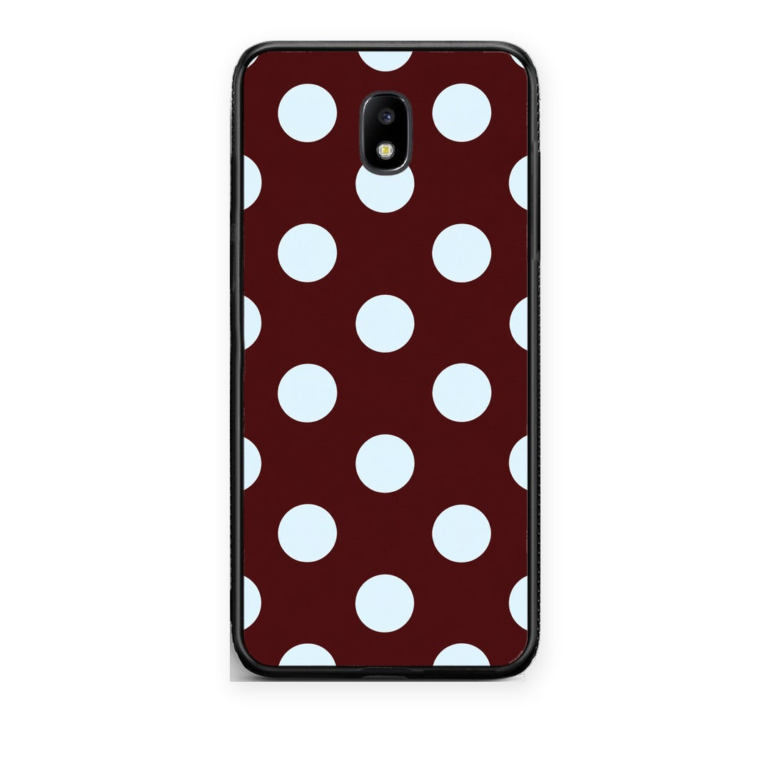 Θήκη Samsung Galaxy J5 2017 Pale Blue Large Polka Dots on Burgundy από τη Smartfits με σχέδιο στο πίσω μέρος και μαύρο περίβλημα | Samsung Galaxy J5 2017 Pale Blue Large Polka Dots on Burgundy case with colorful back and black bezels