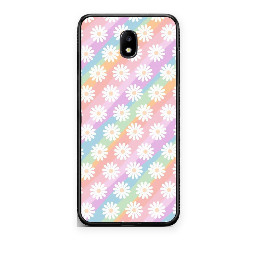 Θήκη Samsung Galaxy J5 2017 White Daisies από τη Smartfits με σχέδιο στο πίσω μέρος και μαύρο περίβλημα | Samsung Galaxy J5 2017 White Daisies case with colorful back and black bezels