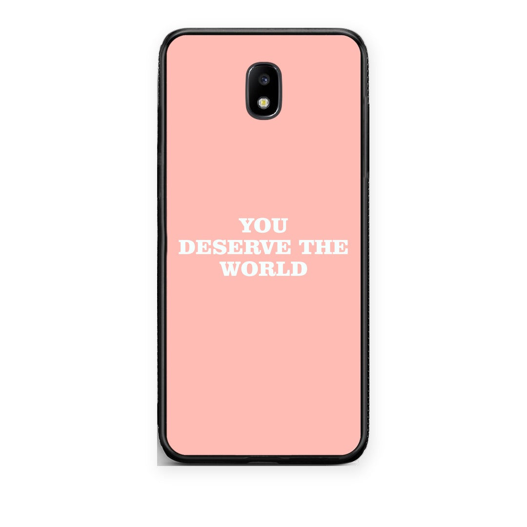 Θήκη Samsung Galaxy J5 2017 You Deserve The World από τη Smartfits με σχέδιο στο πίσω μέρος και μαύρο περίβλημα | Samsung Galaxy J5 2017 You Deserve The World case with colorful back and black bezels