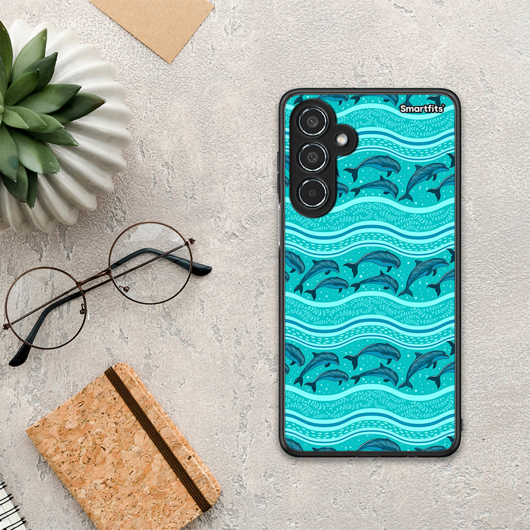 Swimming Dolphins - Samsung Galaxy M35 5G θήκη