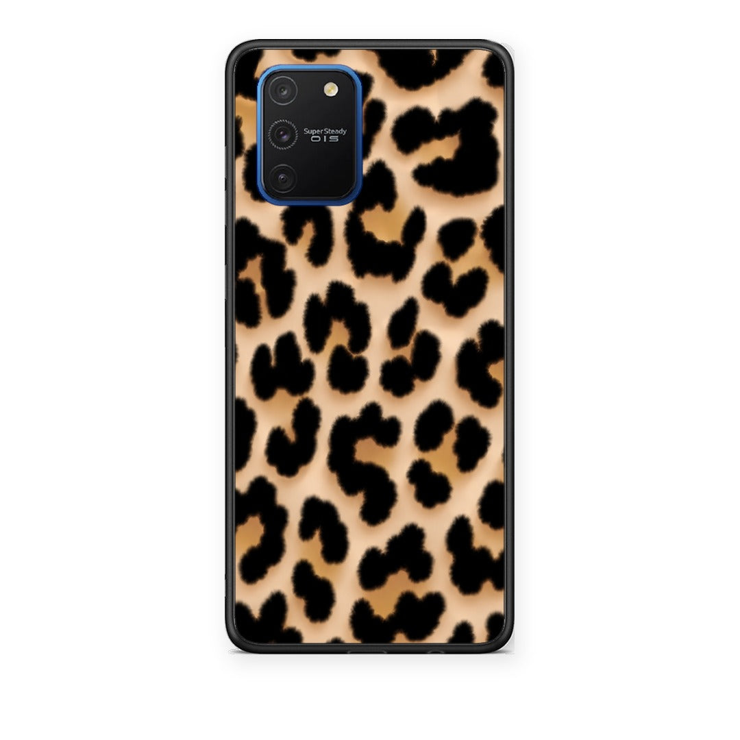 Θήκη Samsung Galaxy S10 Lite Leopard Print Tan Large από τη Smartfits με σχέδιο στο πίσω μέρος και μαύρο περίβλημα | Samsung Galaxy S10 Lite Leopard Print Tan Large case with colorful back and black bezels