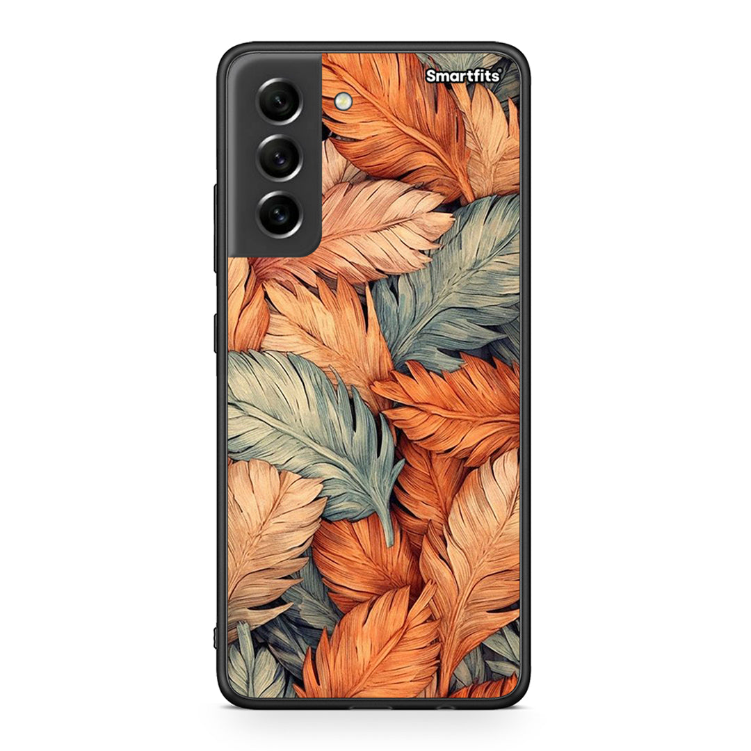 Samsung S21 FE Autumn Leaves Θήκη από τη Smartfits με σχέδιο στο πίσω μέρος και μαύρο περίβλημα | Smartphone case with colorful back and black bezels by Smartfits