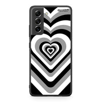 Thumbnail for Samsung S21 FE Black Hearts θήκη από τη Smartfits με σχέδιο στο πίσω μέρος και μαύρο περίβλημα | Smartphone case with colorful back and black bezels by Smartfits