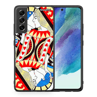 Thumbnail for Θήκη Samsung S21 FE Card Love από τη Smartfits με σχέδιο στο πίσω μέρος και μαύρο περίβλημα | Samsung S21 FE Card Love case with colorful back and black bezels